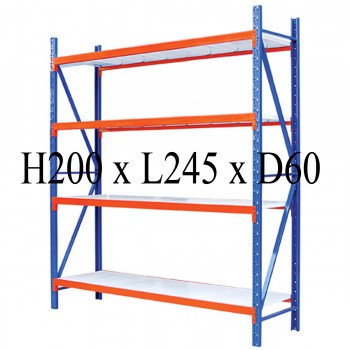 Warehouse Rack H200 x L245 x D60cm